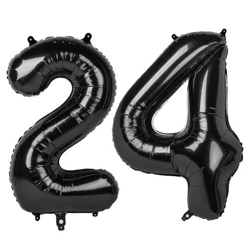 Schwarzer Zahlenballon mit 24 Zahlen Schwarzer Zahlenballon mit 24 Zahlen von Upgesy