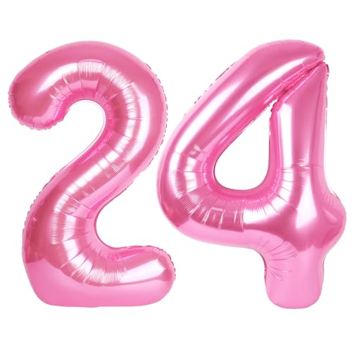 Zahl rosa 24 Ballon von Upgesy