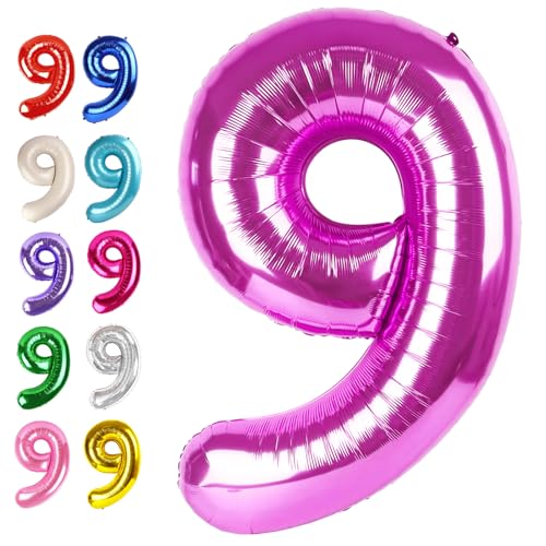 Zahlenballon lila Rose 9 von Upgesy