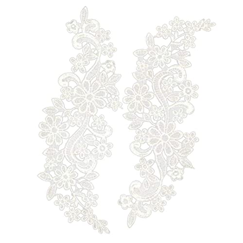 1 Blumenpeer Venice Spitzenapplikation gesticktes Guipure Hochzeit Spitzenmotiv Trimm Weiß 30x10cmribbon 1 Blumenpeer Venice Spitzenapplikation gesticktes Guipure Hochzeit Spitzenmotiv Trimm Weiß 30x10cmribbon von Upiulote
