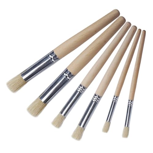Runde Farbe Pinsel Öl Acrylmalerei Pinselkünstler Pinsel für Aquarellölmalerei 6pcs Runde Farbe Pinsel Öl Acrylmalerei Pinselkünstler Pinsel für Aquarellölmalerei 6pcs von Upiulote