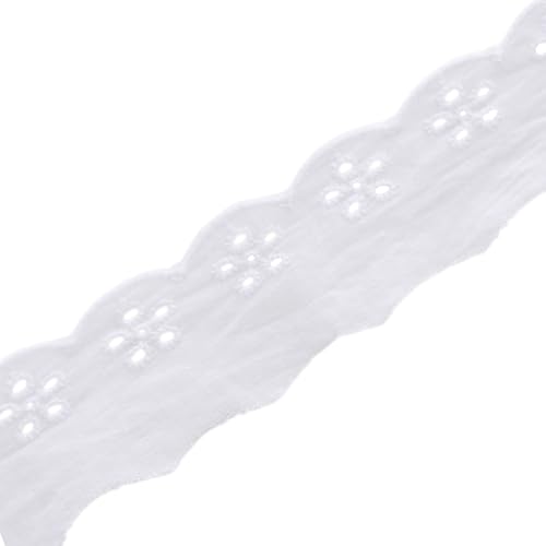 Spitzenverkleidung zum Nähen 14, 6 Yards Baumwolle Spitzenverkleidung Bleichmittel weiße Ötenwellenkante Blumensticke zum Nähen Stickereien für Kleidermanschettenkragen DIY Spitzenverkleidung zum Nähen 14, 6 Yards Baumwolle Spitzenverkleidung Bleichmittel weiße Ötenwellenkante Blumensticke zum Nähen Stickereien für Kleidermanschettenkragen DIY von Upiulote