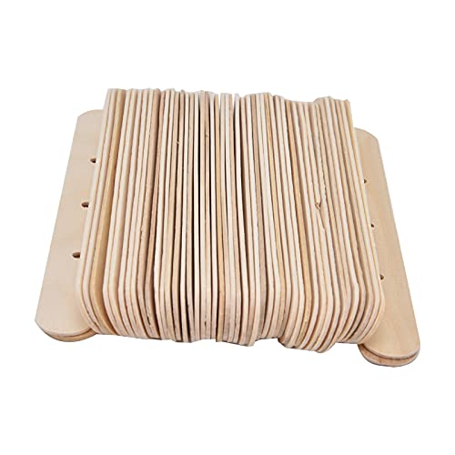 Uplory 50Pcs Candle Wick Holder,Birch Easy Use Reusable Wooden Wax Core Holder for DIY Making Candles (150 * 20mm3 holes) von Uplory