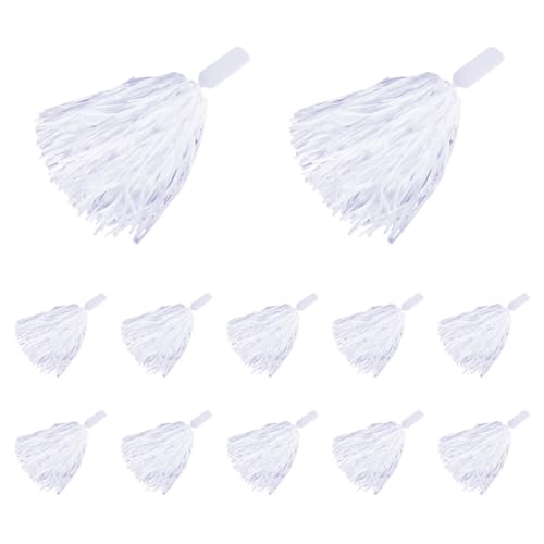 12 Stücke Cheerleading Pompons Cheerleader Bunte Pompons Handblume mit Griffen Tanzpuschel Cheers Ball PE Tanzpuschel Cheers Ball für Sport Cheers Tanz Abendkleid Nachtparty Bühnenleistung 12 Stücke Cheerleading Pompons Cheerleader Bunte Pompons Handblume mit Griffen Tanzpuschel Cheers Ball PE Tanzpuschel Cheers Ball für Sport Cheers Tanz Abendkleid Nachtparty Bühnenleistung von Uposao