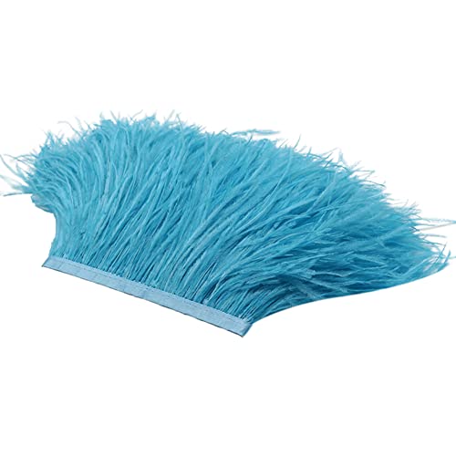 Uposao 2M Natürliche Straußenfedern Fringe Trim,Straußenfeder Borte Fransen mit Satinband für DIY Tuch Kleid nähen Handwerk Weihnachten kostüme Dekoration Halloween Federband Bastelzubehör,Blau #4 Uposao 2M Natürliche Straußenfedern Fringe Trim,Straußenfeder Borte Fransen mit Satinband für DIY Tuch Kleid nähen Handwerk Weihnachten kostüme Dekoration Halloween Federband Bastelzubehör,Blau #4 von Uposao