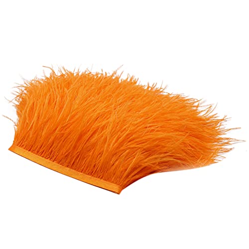 Uposao 2M Natürliche Straußenfedern Fringe Trim,Straußenfeder Borte Fransen mit Satinband für DIY Tuch Kleid nähen Handwerk Weihnachten kostüme Dekoration Halloween Federband Bastelzubehör,Orange Uposao 2M Natürliche Straußenfedern Fringe Trim,Straußenfeder Borte Fransen mit Satinband für DIY Tuch Kleid nähen Handwerk Weihnachten kostüme Dekoration Halloween Federband Bastelzubehör,Orange von Uposao