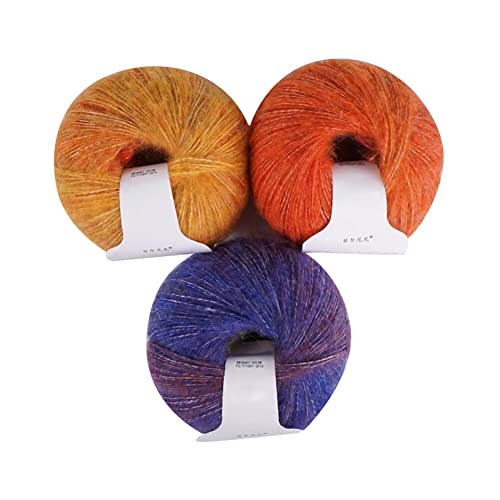 Uposao 3 Stück Mohair Farbverlauf Hochwertiges Garn Ombre Mischgarnknäuel Weiche Mohair Strick Wolle Garn Für Zum Stricken Und Häkeln 30g/Rolle Uposao 3 Stück Mohair Farbverlauf Hochwertiges Garn Ombre Mischgarnknäuel Weiche Mohair Strick Wolle Garn Für Zum Stricken Und Häkeln 30g/Rolle von Uposao