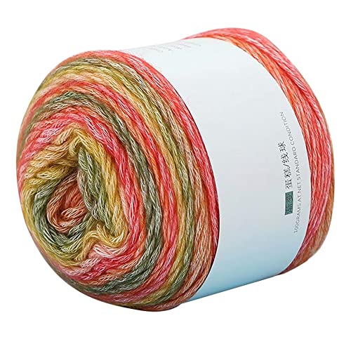 Uposao Farbverlaufsgarn 100g, 240 Mete,Farbverlauf Regenbogen Streifen Garn zum Häkeln und Strickgarn,Hüte Schal Pullover Decke Handstrickgarne von Uposao