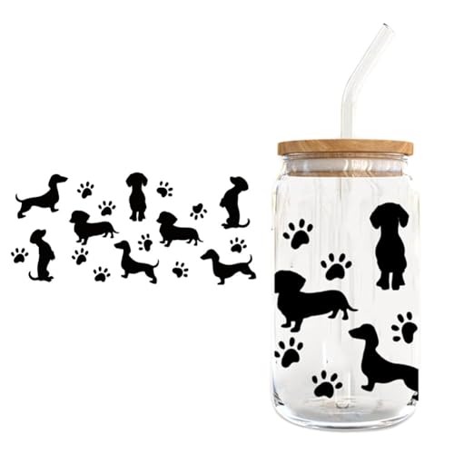 Glasbecher Transfer Aufkleber Kreativität Tieraufkleber Katze Hund Transfer Sticker Wasserfeste Rub on Blumen Transfer Aufkleber Wickeln Transfers Sticker für 16oz Glasbecher Glasbecher Transfer Aufkleber Kreativität Tieraufkleber Katze Hund Transfer Sticker Wasserfeste Rub on Blumen Transfer Aufkleber Wickeln Transfers Sticker für 16oz Glasbecher von Uposao