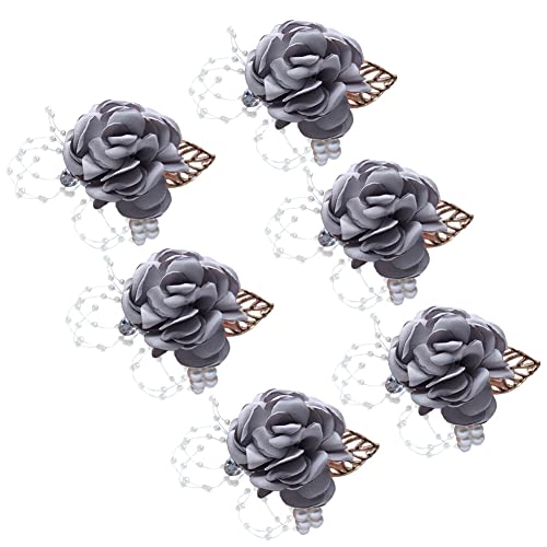 Handgelenk Blumen für Hochzeit,6 Stück Handgelenk Corsage Armband Elastisch Perle Blumenarmband Blumenschmuck für Hochzeit,Festival,Strand Party,Abschlussball Zubehör für Braut Brautjungfer,Grau Handgelenk Blumen für Hochzeit,6 Stück Handgelenk Corsage Armband Elastisch Perle Blumenarmband Blumenschmuck für Hochzeit,Festival,Strand Party,Abschlussball Zubehör für Braut Brautjungfer,Grau von Uposao