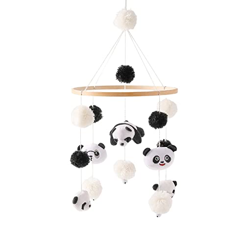Mobile Baby Windspiele,Holz mit Filzbällen Panda Baby Bettglocke Anhänger für Babybett Laufstall Babyzimmer Deko Mobile Baby Windspiele,Holz mit Filzbällen Panda Baby Bettglocke Anhänger für Babybett Laufstall Babyzimmer Deko von Uposao