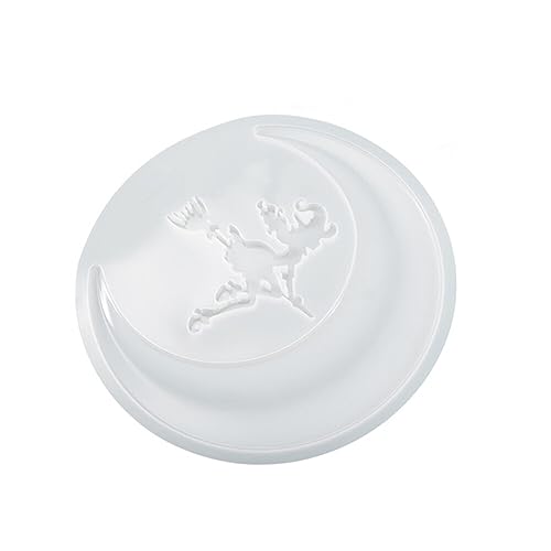 Mond Hexe Gießform Silikonform Resin Silicone Halloween Formen für DIY Schlüsselanhänger Halskette Anhänger Schmuck Tisch Dekoration Machen von Uposao