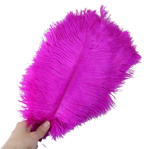 Natürliche Straußenfedern,10 Stück 30-35cm Schöne Strauß Feder Dekofedern Plume zum Basteln Federn Dekorationen Für DIY Traumfänger Handwerk Hochzeit Mittelstücke Dekoration Partydekoration,Rose von Uposao