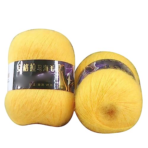 Uposao 2 Stück Einfarbig Mohair Hochwertiges Garn Weiche Mohair Strick Wolle Garn Für Zum Stricken Und Häkeln 42g/Rolle Uposao 2 Stück Einfarbig Mohair Hochwertiges Garn Weiche Mohair Strick Wolle Garn Für Zum Stricken Und Häkeln 42g/Rolle von Uposao