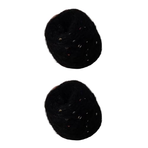 2 Stück Mohair Pailletten Beilaufgarn Farbiges Paillette Garn Mischgarnknäuel Weiche Mohair Strick Nylon Garn Für Zum Stricken Und Häkeln 50g/Rolle von Uposao