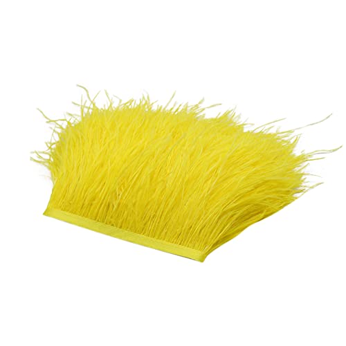 Uposao 2M Natürliche Straußenfedern Fringe Trim,Straußenfeder Borte Fransen mit Satinband für DIY Tuch Kleid nähen Handwerk Weihnachten kostüme Dekoration Halloween Federband Bastelzubehör,Gelb Uposao 2M Natürliche Straußenfedern Fringe Trim,Straußenfeder Borte Fransen mit Satinband für DIY Tuch Kleid nähen Handwerk Weihnachten kostüme Dekoration Halloween Federband Bastelzubehör,Gelb von Uposao
