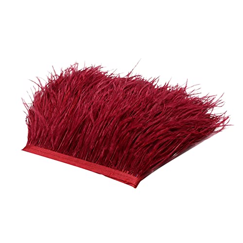 Uposao 2M Natürliche Straußenfedern Fringe Trim,Straußenfeder Borte Fransen mit Satinband für DIY Tuch Kleid nähen Handwerk Weihnachten kostüme Dekoration Halloween Federband Bastelzubehör,Weinrot Uposao 2M Natürliche Straußenfedern Fringe Trim,Straußenfeder Borte Fransen mit Satinband für DIY Tuch Kleid nähen Handwerk Weihnachten kostüme Dekoration Halloween Federband Bastelzubehör,Weinrot von Uposao