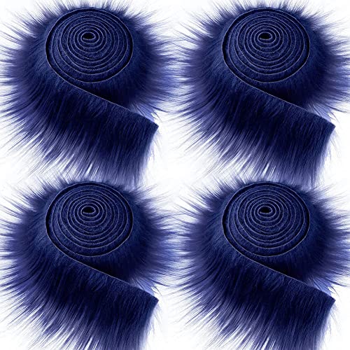 Uposao 4 Stück 5CM*150CM Kunstpelz Band,Kunstfell Bordüre Rolle Kunstleder Plüsch Band Dekoband Plüsch Trim Stoffrolle Weich Fellband Plüschstoff für Kostüme Basteln Mäntel Pantoffel Kragen,Blau Uposao 4 Stück 5CM*150CM Kunstpelz Band,Kunstfell Bordüre Rolle Kunstleder Plüsch Band Dekoband Plüsch Trim Stoffrolle Weich Fellband Plüschstoff für Kostüme Basteln Mäntel Pantoffel Kragen,Blau von Uposao