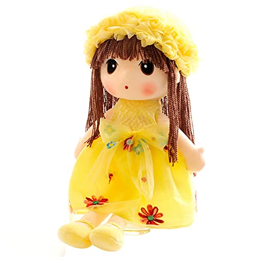 Uposao 45CM Stoffpuppe mit Kleidung und Haaren für Baby Mädchen Kinder von 0-5 Jahren Schlafpartner Puppe Geschenk für Weihnachten Süße Prinzessin Kuschelpuppe Geburtstagsgeschenk,Gelb Uposao 45CM Stoffpuppe mit Kleidung und Haaren für Baby Mädchen Kinder von 0-5 Jahren Schlafpartner Puppe Geschenk für Weihnachten Süße Prinzessin Kuschelpuppe Geburtstagsgeschenk,Gelb von Uposao