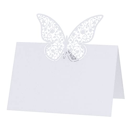 Uposao 50 Stück Tischkarten Hochzeit, Hohle Schmetterling Platzkarten Grußkarten zum Beschriften Namenskarten Namenschilder Sitzplatzkarten Blanko für Hochzeit,Geburtstag, Kommunion, Taufe,Weiss Uposao 50 Stück Tischkarten Hochzeit, Hohle Schmetterling Platzkarten Grußkarten zum Beschriften Namenskarten Namenschilder Sitzplatzkarten Blanko für Hochzeit,Geburtstag, Kommunion, Taufe,Weiss von Uposao
