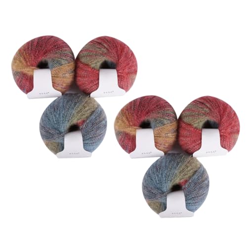 6 Stück Mohair Farbverlauf Garn Mischgarnknäuel Weiche Mohair Strick Wolle Garn Für Zum Stricken Und Häkeln 30g/Rolle von Uposao