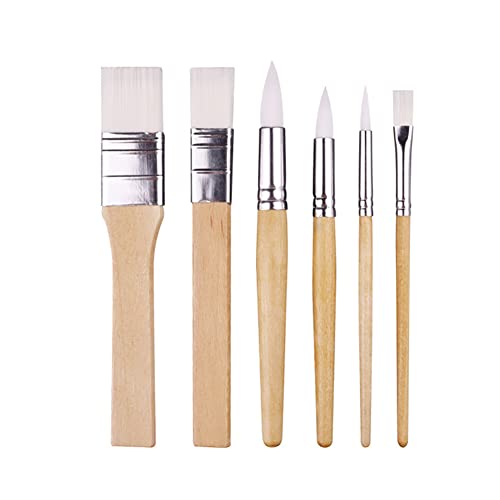 Uposao 6 Stück Pinsel Set, 6 Verschiedene Größen Nylon Kleine Flache Pinsel Hölzernen Griff Pinsel Perfektes Malerei Ölfarben Brush Set für Aquarell, Ölgemälde, Steinmalerei, Nagelpinsel, Acrylfarben Uposao 6 Stück Pinsel Set, 6 Verschiedene Größen Nylon Kleine Flache Pinsel Hölzernen Griff Pinsel Perfektes Malerei Ölfarben Brush Set für Aquarell, Ölgemälde, Steinmalerei, Nagelpinsel, Acrylfarben von Uposao
