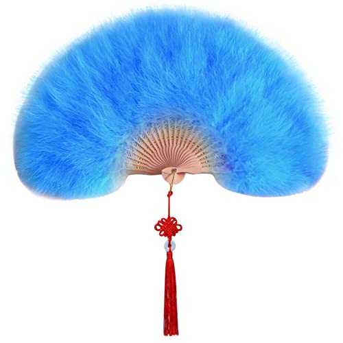 Uposao Damen Fächer Feder,Vintage Stil 20er Jahre Feder Handfächer Faltbar Handheld Marabou Federfächer Damen Party Kostüm Dekoration Zubehör für Hochzeit Halloween Karneval, Mottoparty,Blau Uposao Damen Fächer Feder,Vintage Stil 20er Jahre Feder Handfächer Faltbar Handheld Marabou Federfächer Damen Party Kostüm Dekoration Zubehör für Hochzeit Halloween Karneval, Mottoparty,Blau von Uposao