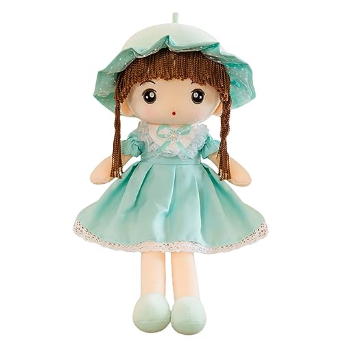 Uposao Kuschelpuppe Weiche Stoffpuppe, 45CM Mädchen Plüschpuppe Gefüllte Puppen mit Kleidung Haaren Niedliches Märchen Prinzessin Stofftier Fee Spielzeug Weihnachten Geschenk Für Baby Kinder von Uposao