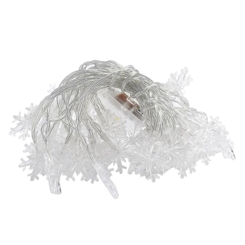 Uposao Schneeflocke Lichterketten, 6M 40LEDs Batteriebetriebene Lichterketten wasserdichte Led Weihnachtsdekorationen für Innenausstattung Außenbereich Schlafzimmer Hochzeit Weihnachten Party,Bunt Uposao Schneeflocke Lichterketten, 6M 40LEDs Batteriebetriebene Lichterketten wasserdichte Led Weihnachtsdekorationen für Innenausstattung Außenbereich Schlafzimmer Hochzeit Weihnachten Party,Bunt von Uposao
