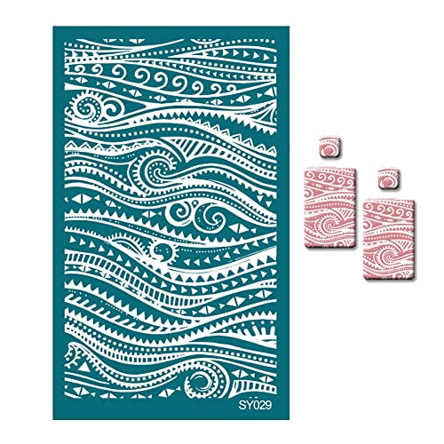 Uposao Siebdruck für Polymer Clay,wiederverwendbares Siebdruck-Kit Tonschablonen Blumen Blattmuster Netz Schablone Transfer waschbare Schablonen Für Die DIY Schmuck Ohrring Herstellung,Welle Uposao Siebdruck für Polymer Clay,wiederverwendbares Siebdruck-Kit Tonschablonen Blumen Blattmuster Netz Schablone Transfer waschbare Schablonen Für Die DIY Schmuck Ohrring Herstellung,Welle von Uposao