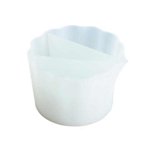 Silikon Split Becher wiederverwendbar Geteilter Becher Gießbecher Silikon 3 Mulden Split Cup Split Ausgießbecher für Acrylfarbe, Harz, Ausgießen, DIY, Herstellung, Kunst, Zeichnen von Uposao