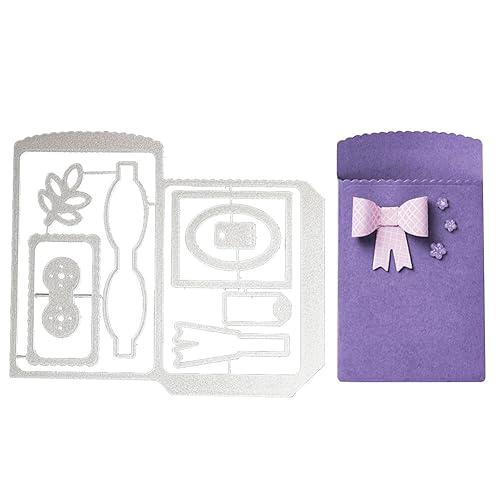 Uposao Stanzformen für Kartenherstellung Mini Umschlag Spitze Metall Stanzformen Flasche Stanzformen für Scrapbooking, Prägeschablonen für DIY Scrapbook Album Dekorativ von Uposao