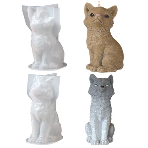 Wolfform Kerzenform Wolf Silikonform Tiermotive Wolf Gießforme Für Handgefertigte Seife Duftkerzen Gips Handwerk Ornamente von Uposao