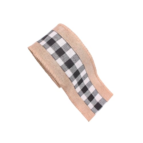 2 Rollen Weihnachts-Büffelkariertes Juteband mit Drahtrand, Juteband für Kränze, Fliegen, Verpackungen, Bastelarbeiten, 6,5 m x 6,3 cm 2 Rollen Weihnachts-Büffelkariertes Juteband mit Drahtrand, Juteband für Kränze, Fliegen, Verpackungen, Bastelarbeiten, 6,5 m x 6,3 cm von Upstore