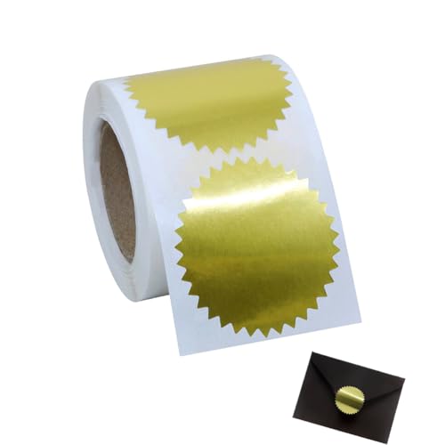 250 Aufkleber Rund Gold Metallic Aufkleber 5,1 cm Umschlag Siegel Aufkleber Goldfolie Selbstklebende Aufkleber Zertifikat Oblaten Siegel Aufkleber Etiketten mit Wellenschliff für Umschlag Paket 250 Aufkleber Rund Gold Metallic Aufkleber 5,1 cm Umschlag Siegel Aufkleber Goldfolie Selbstklebende Aufkleber Zertifikat Oblaten Siegel Aufkleber Etiketten mit Wellenschliff für Umschlag Paket von Upstore