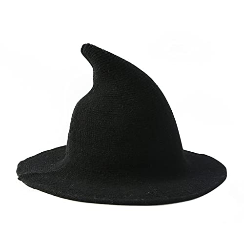 Halloween-Hexenhut für Damen, faltbar, Wolle, Strickmütze für Party, Maskerade, Cosplay, Kostüm, Zubehör und Alltag Halloween-Hexenhut für Damen, faltbar, Wolle, Strickmütze für Party, Maskerade, Cosplay, Kostüm, Zubehör und Alltag von Upstore
