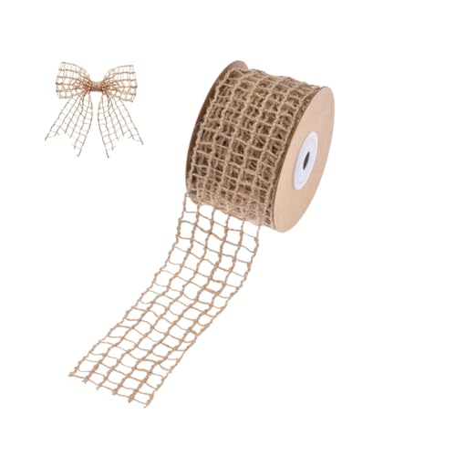 Netzband aus Jute, Drahtband, 5 cm x 9 m, gewebt, Jute, Netzband, Stoffband, Bastelband für Geschenkverpackungen, Baumspitze, Schleife, Kranz, DIY, Basteln, Party-Dekoration Netzband aus Jute, Drahtband, 5 cm x 9 m, gewebt, Jute, Netzband, Stoffband, Bastelband für Geschenkverpackungen, Baumspitze, Schleife, Kranz, DIY, Basteln, Party-Dekoration von Upstore