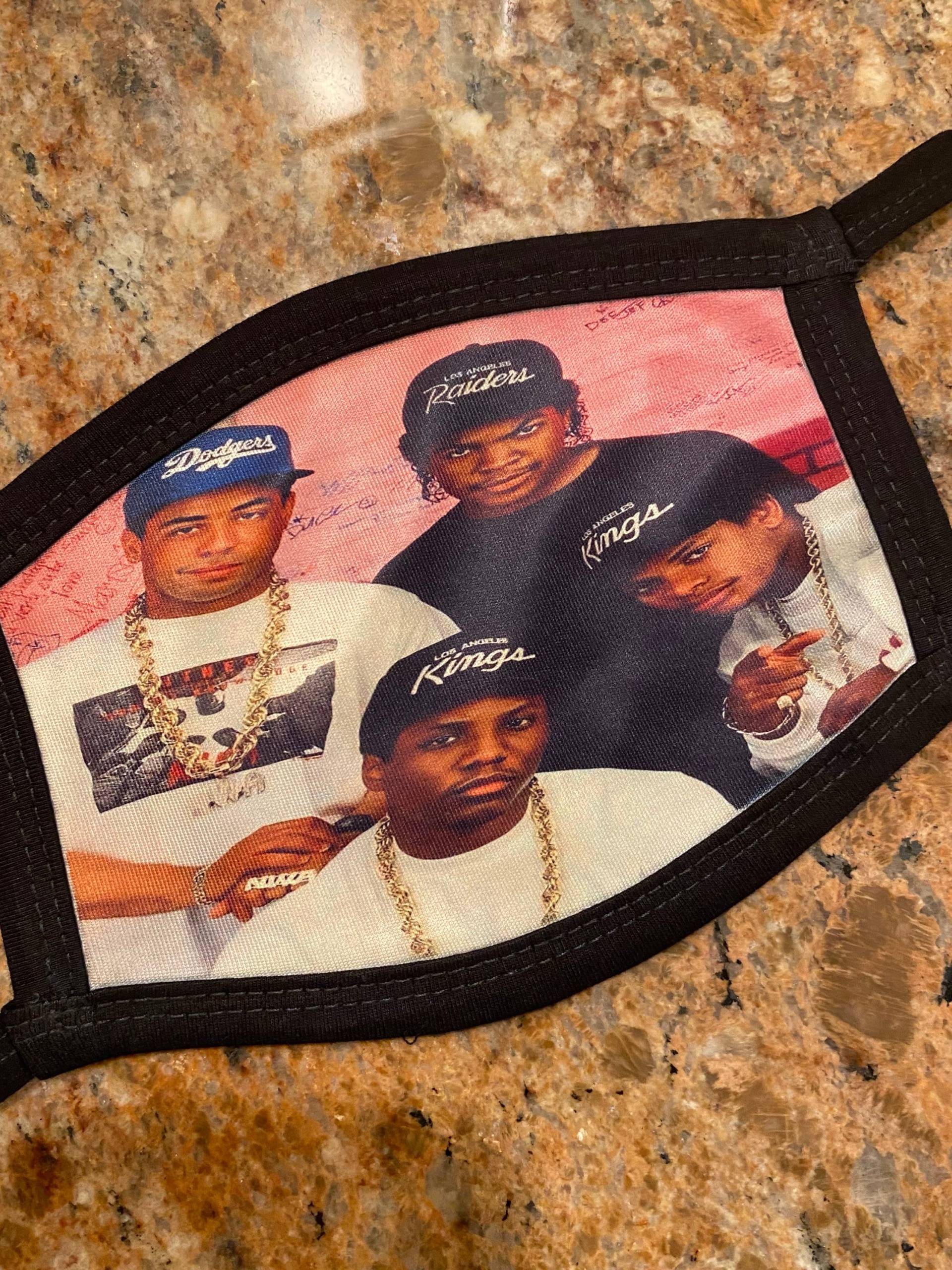 Eazy E Ice Cube Nwa Compton California Gesichtsmaske Wiederverwendbar Waschbar Doppelschichten von UptownCustomMask