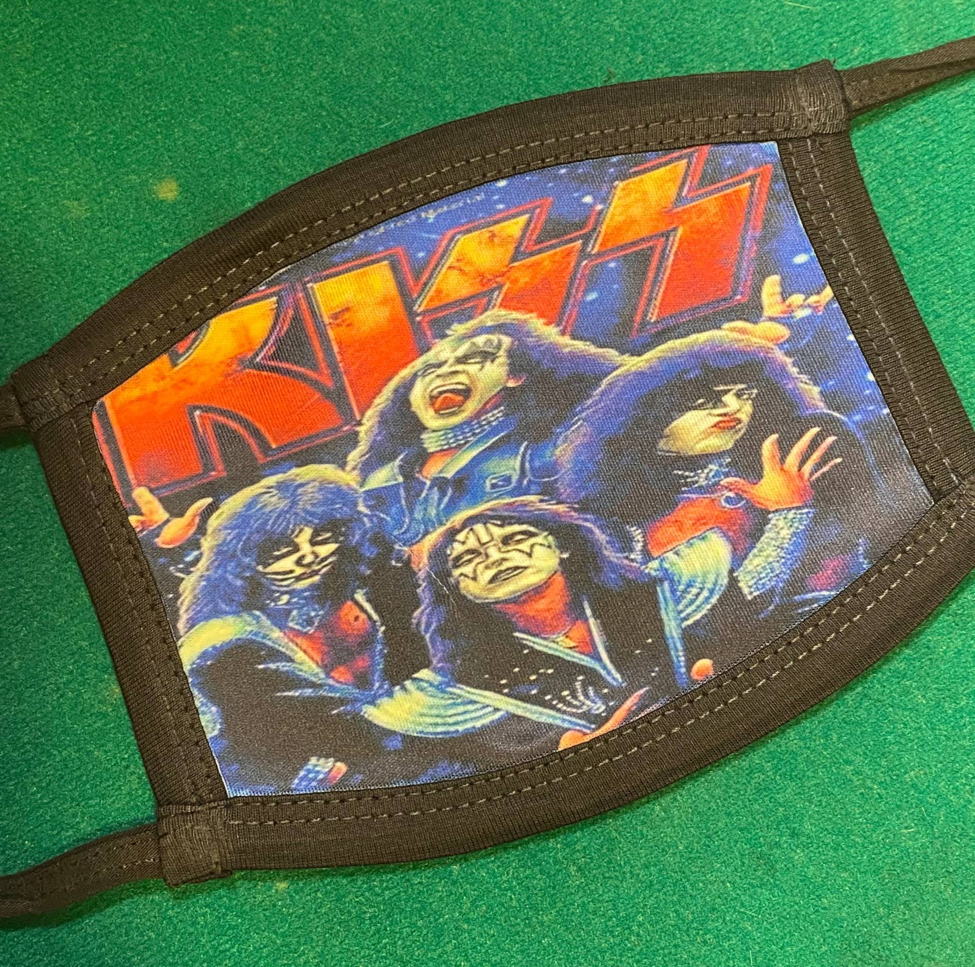 Kiss American Rock Band Gesichtsmaske Wiederverwendbar Waschbar Doppelschichten von UptownCustomMask