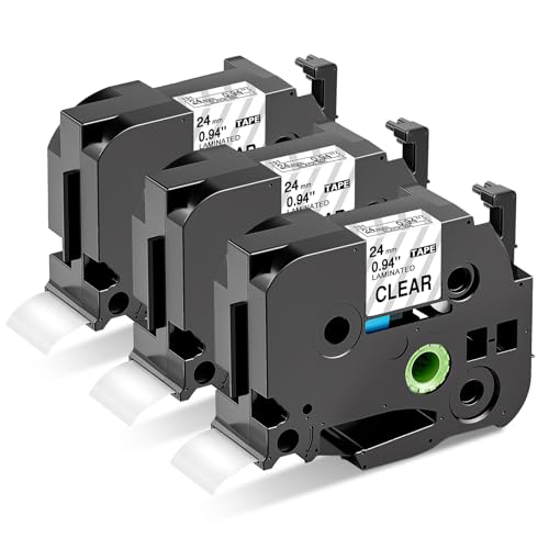 Upwinning Tze-151 Tze 151 Tze 24mm Bänder Transparent Kompatibel mit Brother P-touch Bänder 24mm Transparent, P Touch Bänder 24mm Clear für Brother PT-D600 E500 E550W H500 P750W P700 P710BT von Upwinning