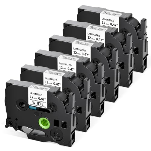 Upwinning Tze-231 12mm H110 D200BW H107B H200 Beschriftungsgerät Bänder, Tze 12mm Kompatibel für Brother P-touch Cube Bluetooth-Monochrom H100LB H105 H100R D210 P300BT Beschriftungsgerät, 6er-Pack Upwinning Tze-231 12mm H110 D200BW H107B H200 Beschriftungsgerät Bänder, Tze 12mm Kompatibel für Brother P-touch Cube Bluetooth-Monochrom H100LB H105 H100R D210 P300BT Beschriftungsgerät, 6er-Pack von Upwinning