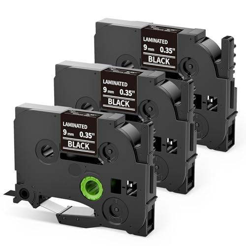 Upwinning Tze 325 TZe-325 Bänder 9mm Schwarz Kompatibel mit Brother P-touch Bänder 9mm Schwarz, Tze 9 mm TZe325 Aze-325, Kompatibel für Brother P touch H105 H100LB H107B 900 1000 1280, 3er-Pack Upwinning Tze 325 TZe-325 Bänder 9mm Schwarz Kompatibel mit Brother P-touch Bänder 9mm Schwarz, Tze 9 mm TZe325 Aze-325, Kompatibel für Brother P touch H105 H100LB H107B 900 1000 1280, 3er-Pack von Upwinning