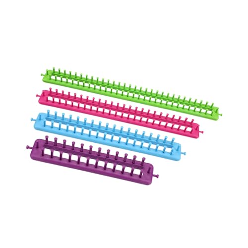 1 oder 2 Set Strickrahmen, multifunktional, gestrickt, gewebtes Set, rundes rechteckiges Strickbrett für Mützen, Schals, Rahmen, rund, rechteckig, gestrickt, gewebtes Häkelzubehör von Uqezagpa