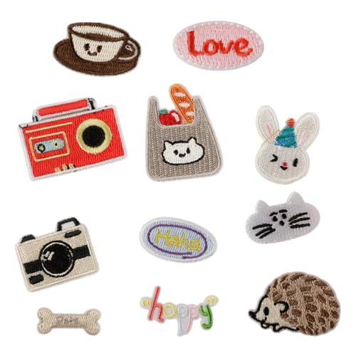 11pcs Schöne Themenreparatur Patches Digitale Stickerei Applique Nähen Auf Patches Für Handwerksprojekthut Und Kleidungssteuer von Uqezagpa