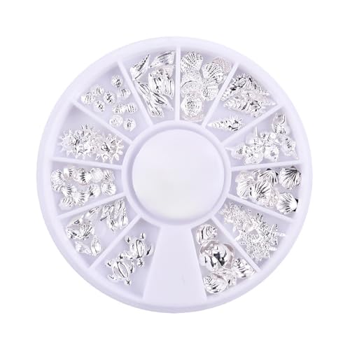 Art Pailletten Glitzer Nagelkunst Aufkleber 3D Metallrahmen Für Muschel Seestarfisch Bolzen Auf Nägeln Charm Jewelry 1 von Uqezagpa