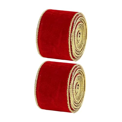 Elegante Weihnachtskränze und Baumschmuck, Mehrzweck-Weihnachtsbänder, dekorative Bänder zum Verpacken von Geschenken, luxuriöse Goldfolien-Kanten Elegante Weihnachtskränze und Baumschmuck, Mehrzweck-Weihnachtsbänder, dekorative Bänder zum Verpacken von Geschenken, luxuriöse Goldfolien-Kanten von Uqezagpa