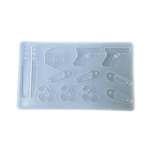 Flexible Silikonformen in Kirschform, Zubehör, Epoxidharz, Ornament, Anhänger, Schmuckherstellung, Werkzeug, Harzform für Schmuckherstellung von Uqezagpa