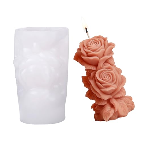 Geprägte Rosenblüten-Silikonformen, Säule für Epoxidharz, Seife, Gips, Silikonharzform Geprägte Rosenblüten-Silikonformen, Säule für Epoxidharz, Seife, Gips, Silikonharzform von Uqezagpa
