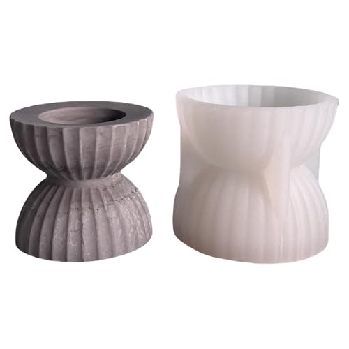 Gestreifter Trichter aus Silikon für Teelichthalter aus Epoxidharz, Urlaubsdekoration, Silikonformen Gestreifter Trichter aus Silikon für Teelichthalter aus Epoxidharz, Urlaubsdekoration, Silikonformen von Uqezagpa