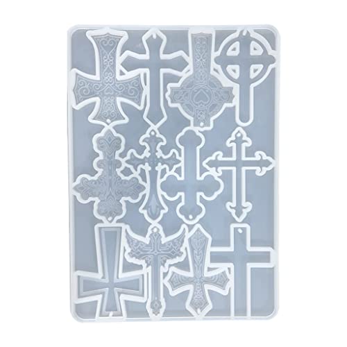 Glänzend Glänzend Für Kreuzschlüsselkettenkristallharzform Epoxidform Handgefertigter Schmuck Anhänger Harzgussform Form von Uqezagpa